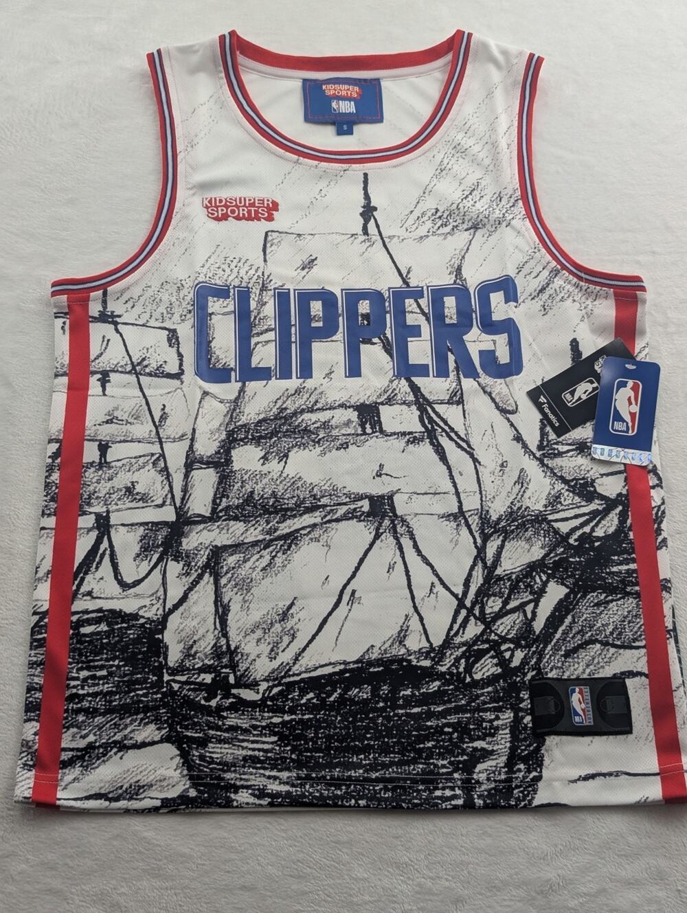 NBA x KidSuper Studios LA Clippers Hometown Art Jersey Mens Size Small NWT